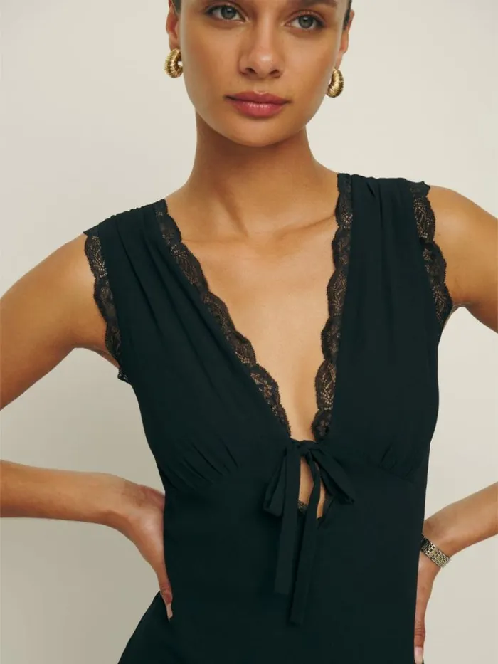 Clothing The Reformation Sharla Dress Black
