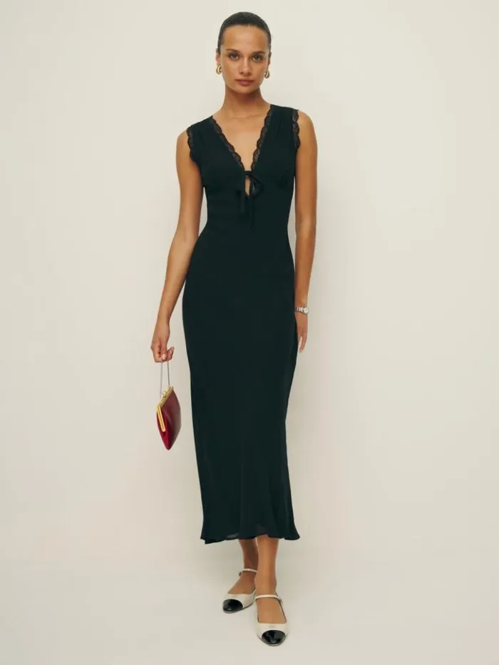 Clothing The Reformation Sharla Dress Black