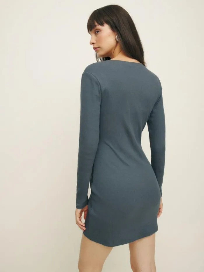 Clothing The Reformation Tam Knit Dress Slate
