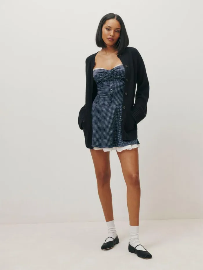 Clothing The Reformation Ursula Silk Dress Raindrops