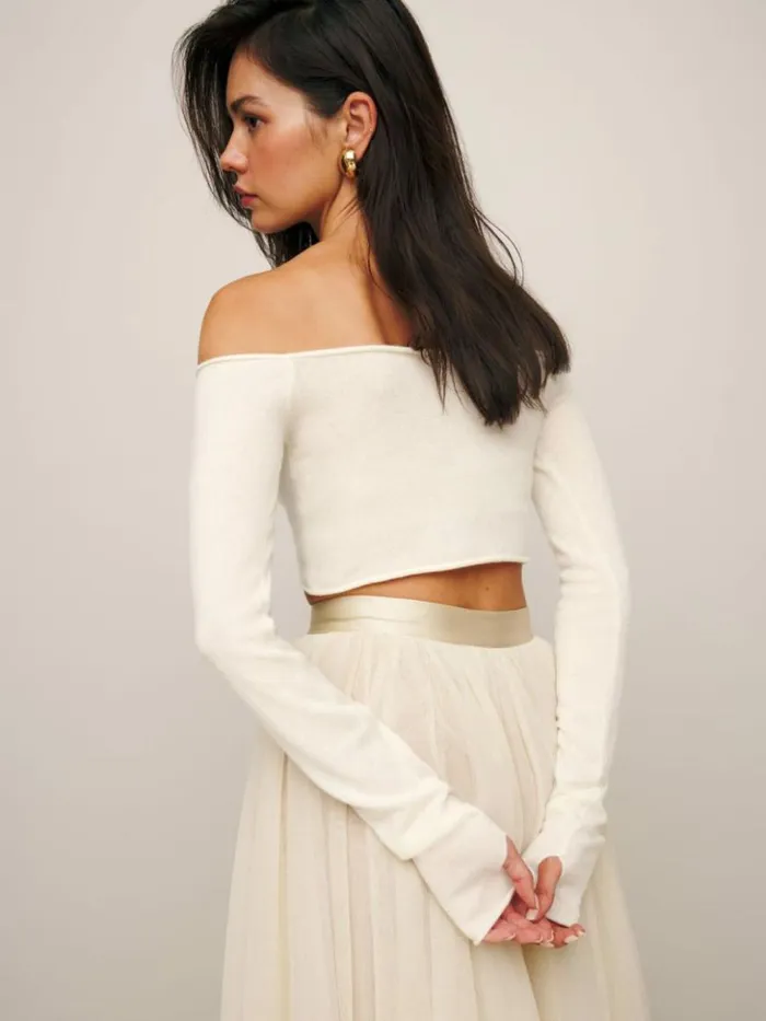 Clothing The Reformation Valeria Cashmere Top Gossamer