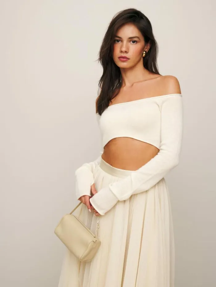 Clothing The Reformation Valeria Cashmere Top Gossamer