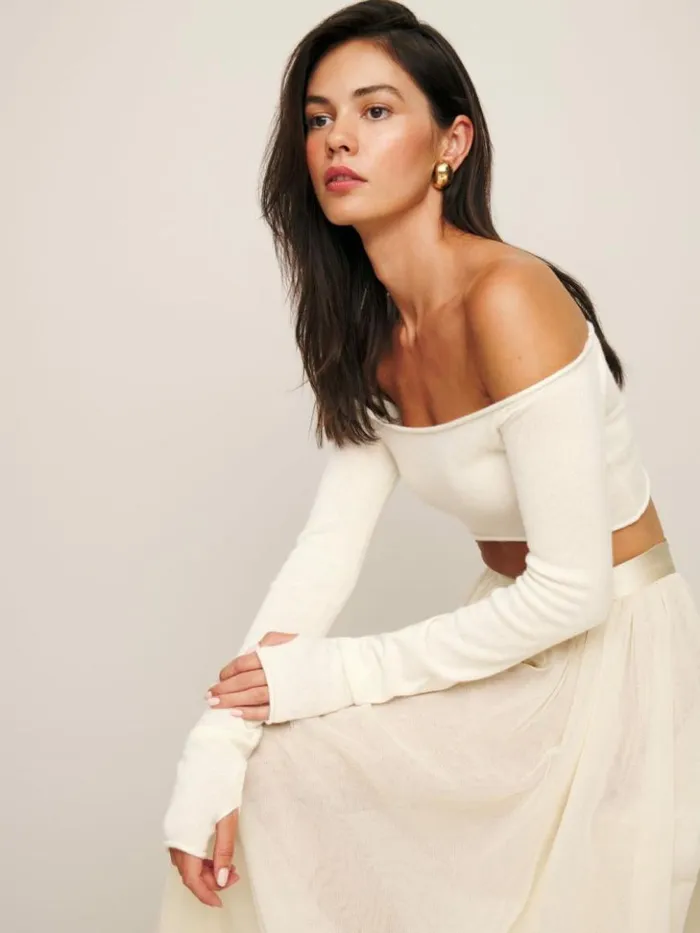 Clothing The Reformation Valeria Cashmere Top Gossamer