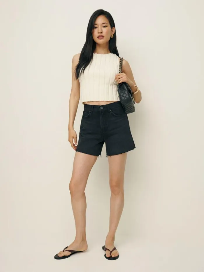 Clothing The Reformation Wilder High Rise Relaxed Jean Shorts Vana