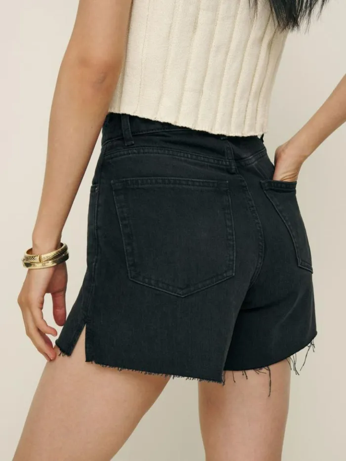 Clothing The Reformation Wilder High Rise Relaxed Jean Shorts Vana
