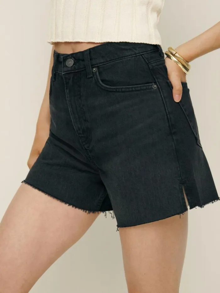 Clothing The Reformation Wilder High Rise Relaxed Jean Shorts Vana