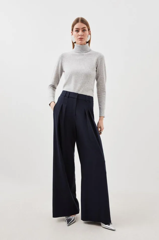 CoOrds Women Karen Millen Tailored Flannel Set Indigo