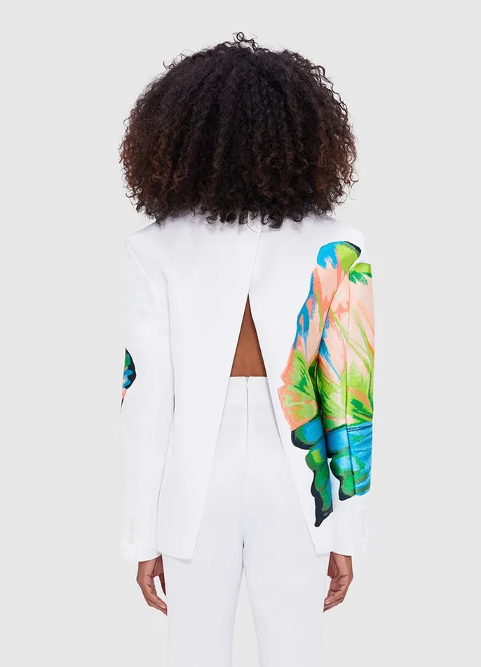 Coats and Jackets Women LEO LIN Jocelyn Embroidered Split Blazer 8211 Papillon Print