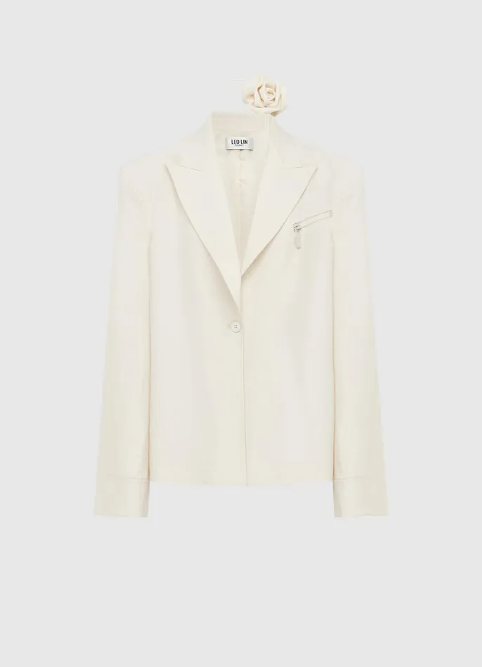 Coats and Jackets Women LEO LIN Jovanna Blazer 8211 Vanilla