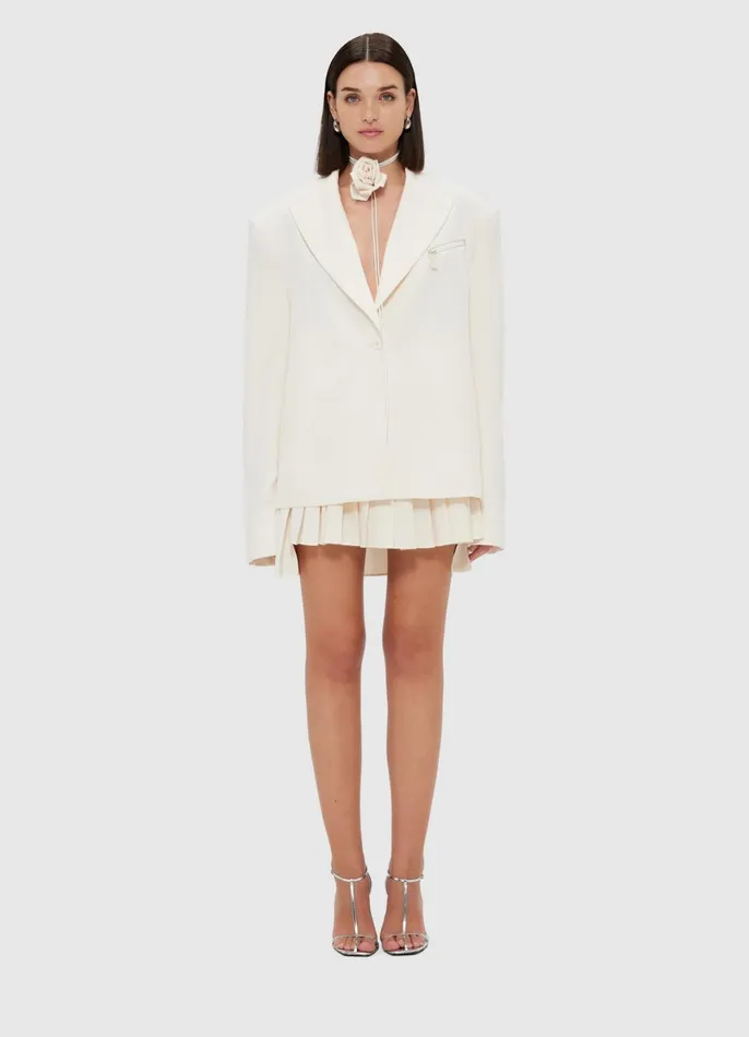 Coats and Jackets Women LEO LIN Jovanna Blazer 8211 Vanilla