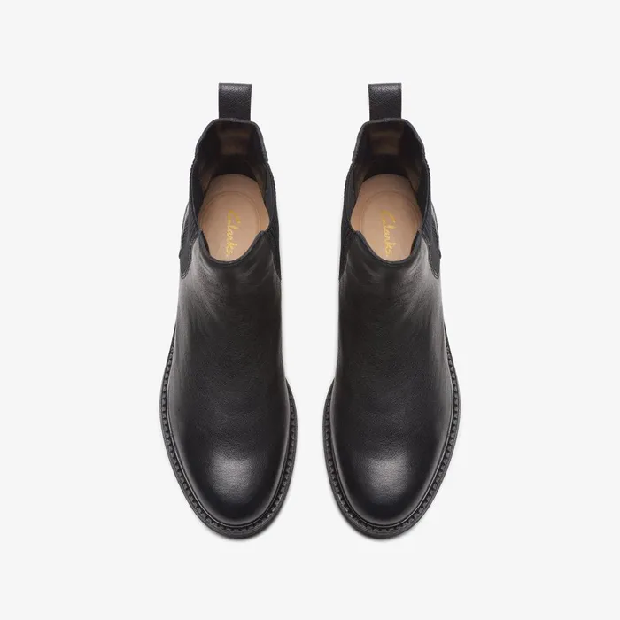Cologne Arlo 2 Black Leather Women Clarks Boots and Booties