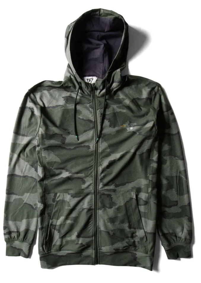 Comp Lite Eco Zip Hoodie Camo Men Vissla Fleece and Hoodies