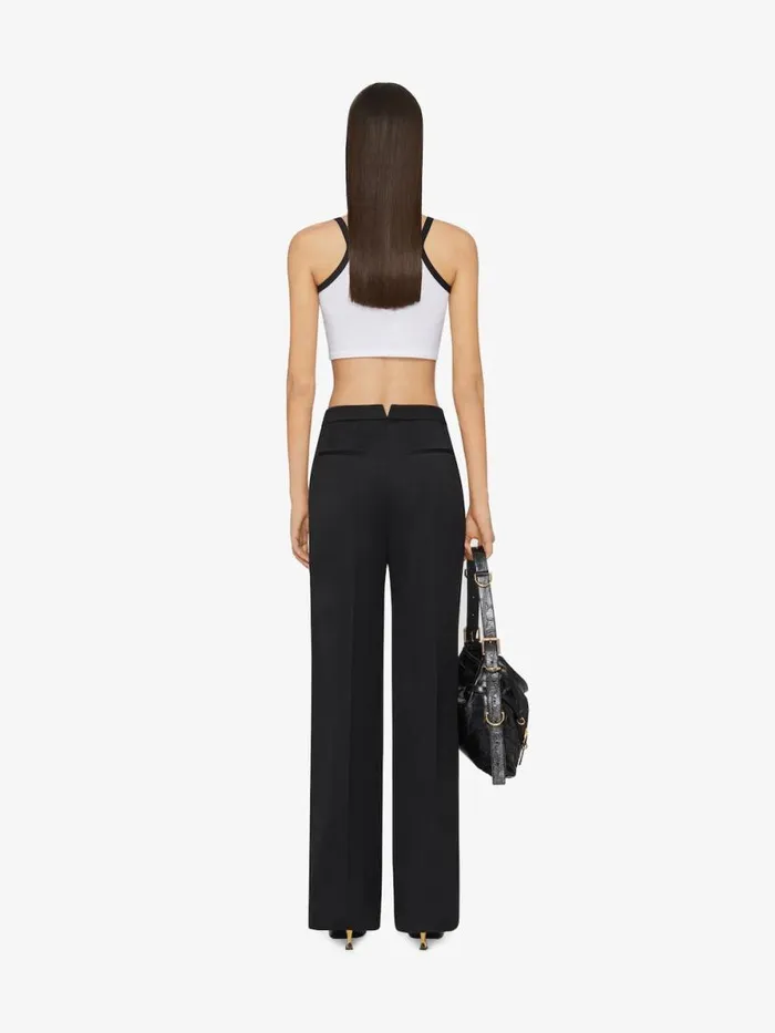 Cropped Tank Top In Cotton And Crystals With 4g Detail White Women Givenchy Tops and Shirts