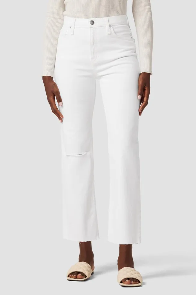 Cropped Women Hudson Jeans Remi HighRise Straight Crop Jean Destructed White Shadow Cropped Women Hudson Jeans Remi HighRise Straight Crop Jean Destructed White Shadow