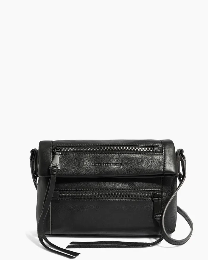 Crosstown Double Entry Crossbody Black Women Aimee Kestenberg Crossbody Bags