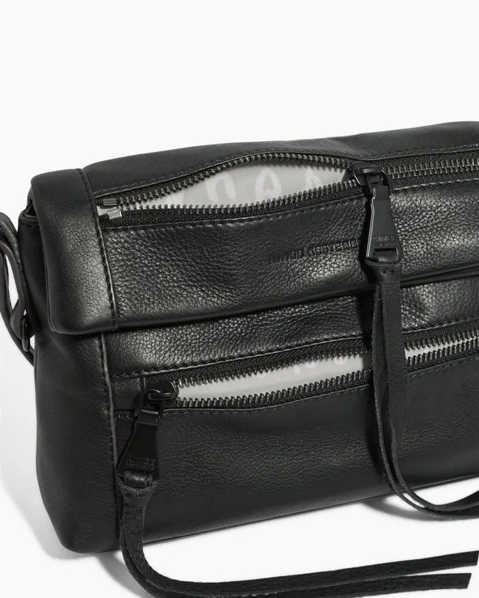 Crosstown Double Entry Crossbody Black Women Aimee Kestenberg Crossbody Bags
