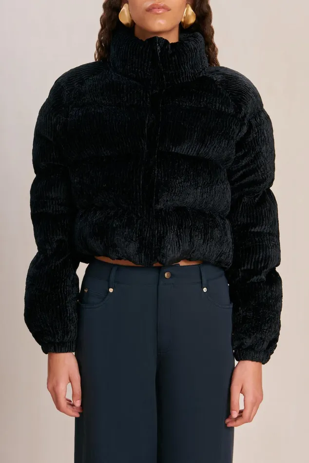 Cult Gaia Bombon Puffer Black Women Outerwear