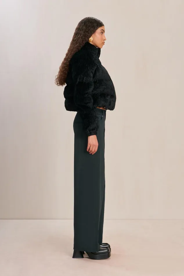 Cult Gaia Bombon Puffer Black Women Outerwear