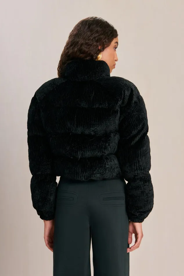 Cult Gaia Bombon Puffer Black Women Outerwear