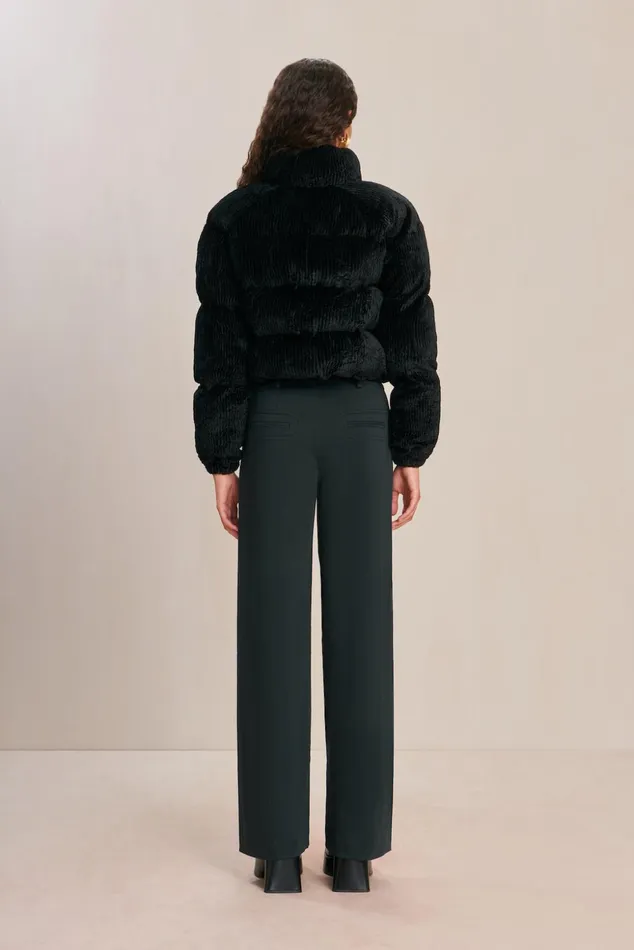 Cult Gaia Bombon Puffer Black Women Outerwear