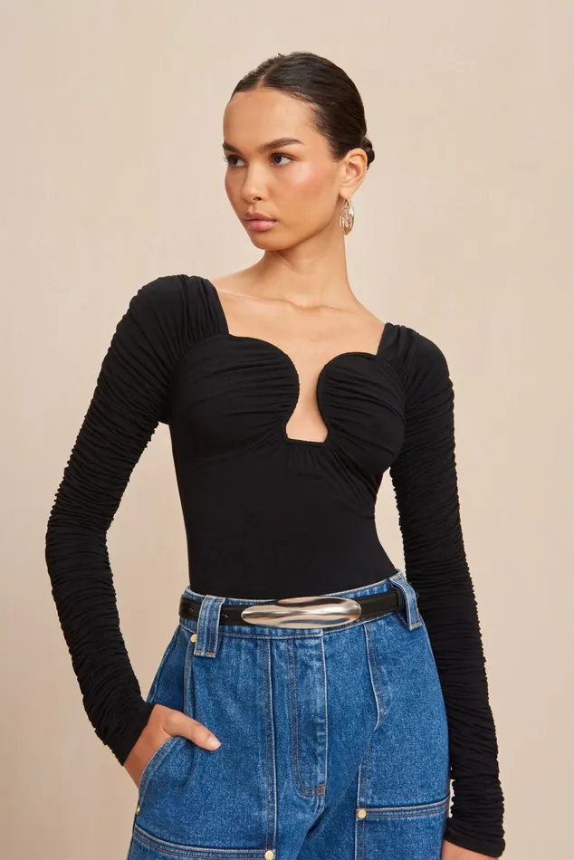 Cult Gaia Fiore Belt Black Women Leather Goods