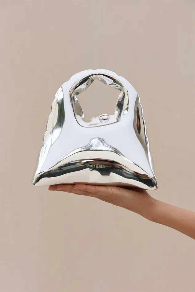 Cult Gaia Inara Bag Shiny Silver Women Mini Bags
