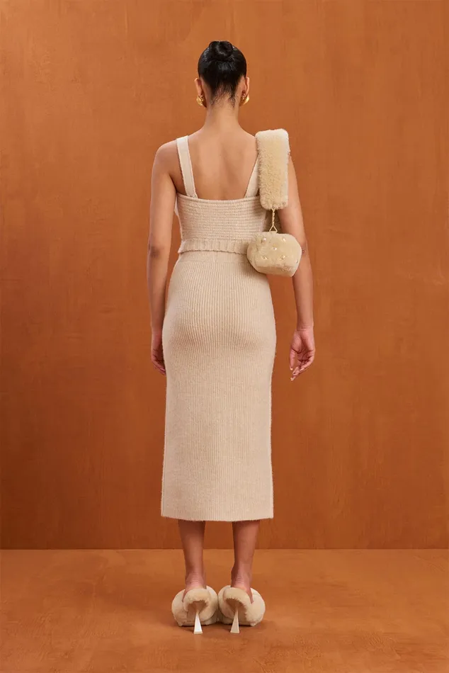 Cult Gaia Jodie Knit Skirt Off White Women Bottoms