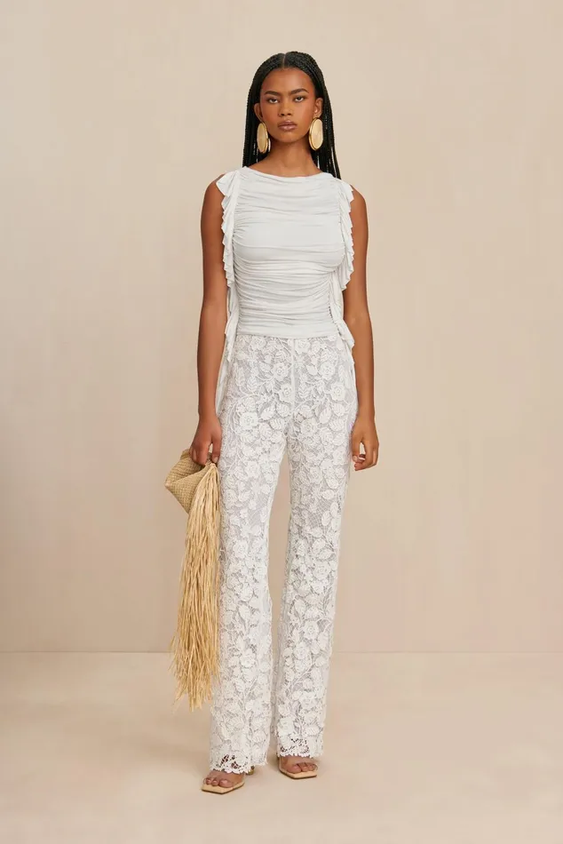Cult Gaia Kaci Pant Off White Women Bottoms