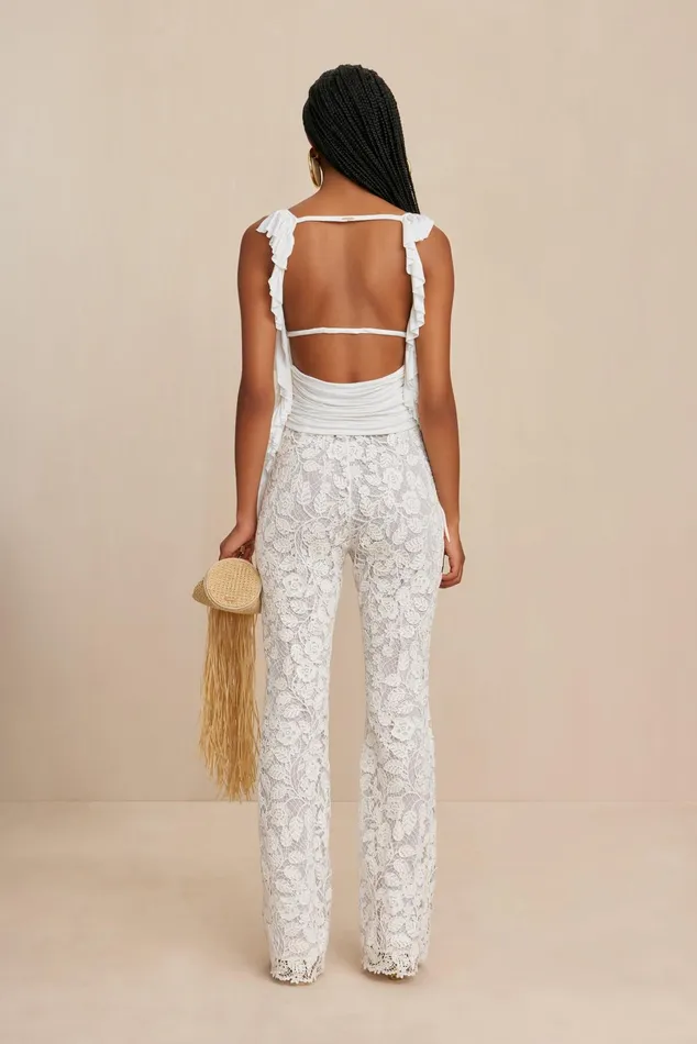Cult Gaia Kaci Pant Off White Women Bottoms