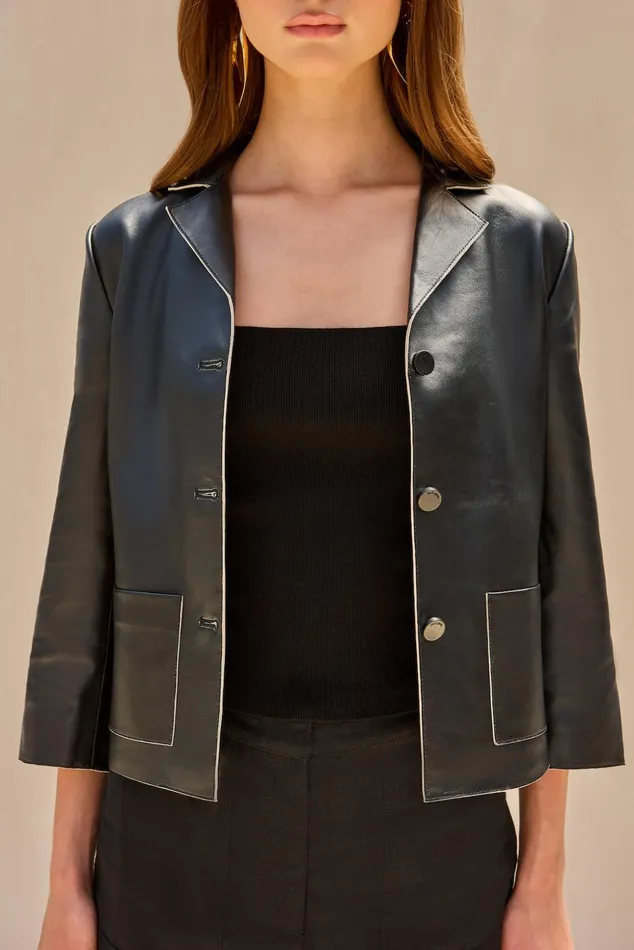 Cult Gaia Layton Blazer Black Women Tops