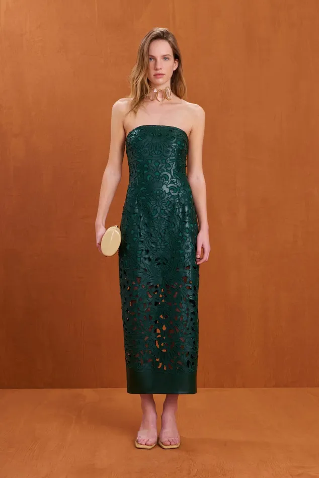 Cult Gaia Raylene Gown Forest Green Women Gowns