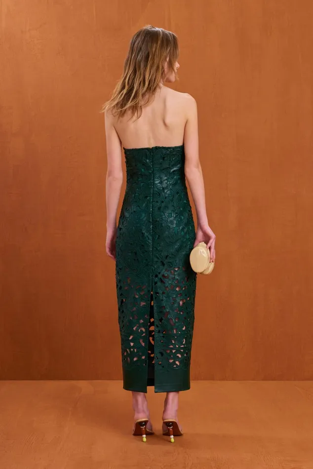 Cult Gaia Raylene Gown Forest Green Women Gowns