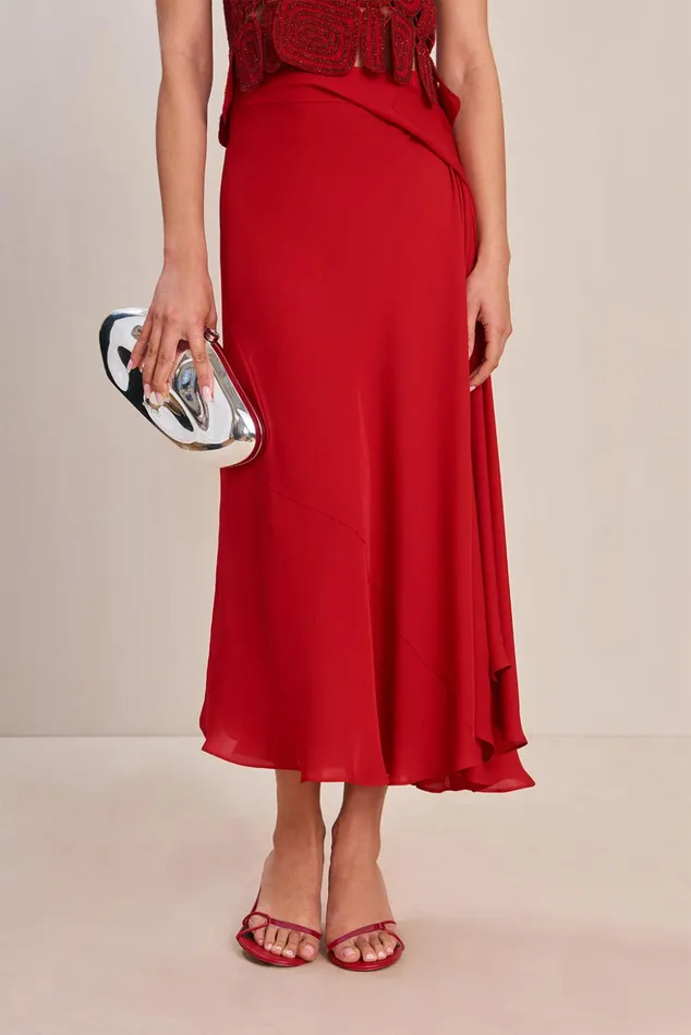 Cult Gaia Shera Skirt Merlot Women Bottoms