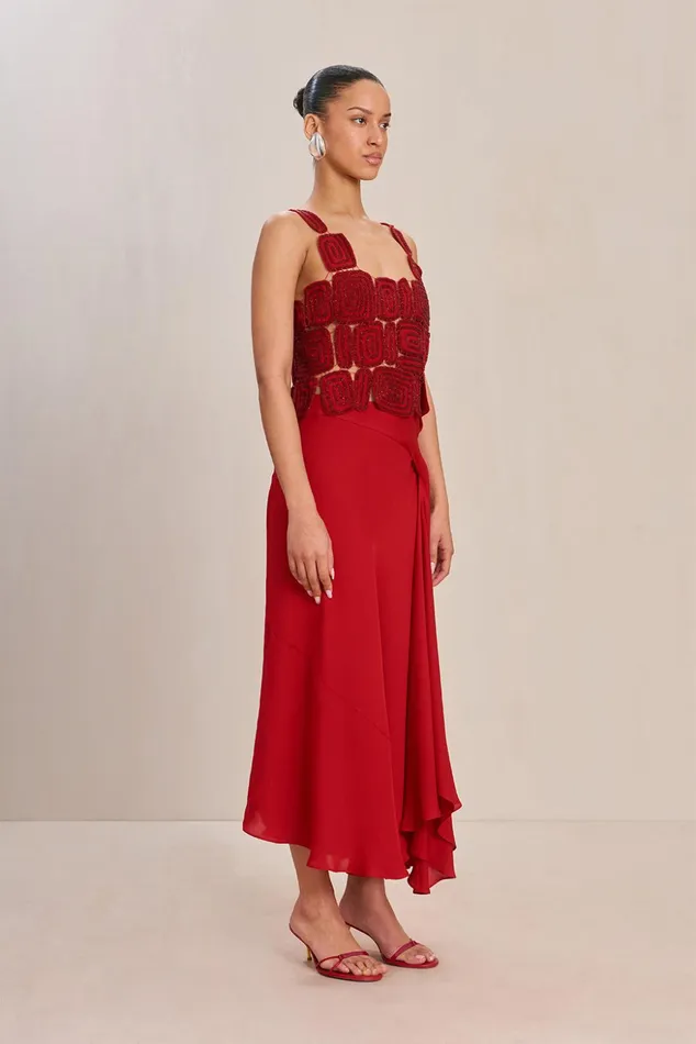Cult Gaia Shera Skirt Merlot Women Bottoms