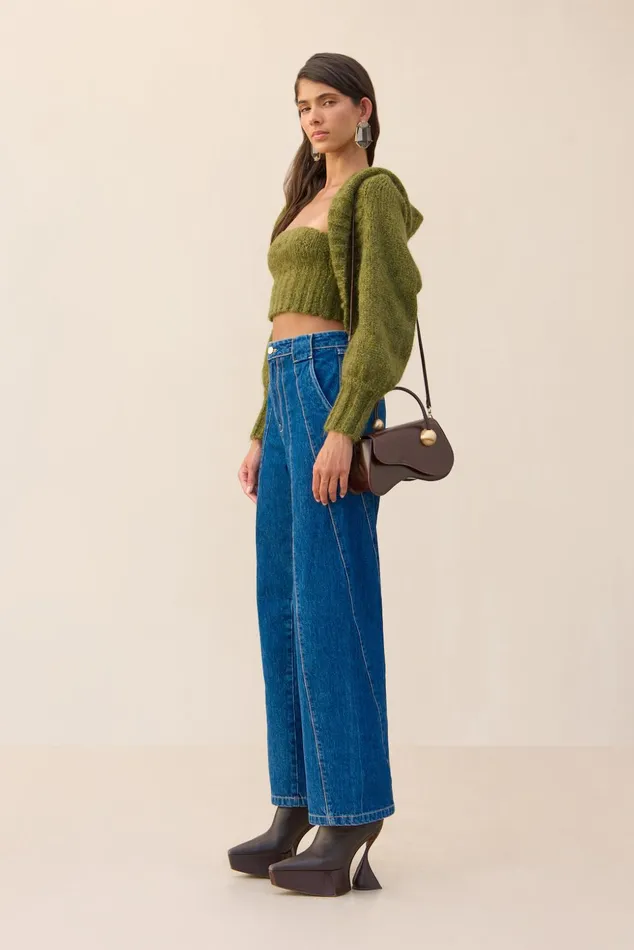Cult Gaia Virginie Cardigan Set Algae Melange Women Sets