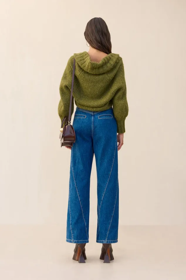 Cult Gaia Virginie Cardigan Set Algae Melange Women Sets