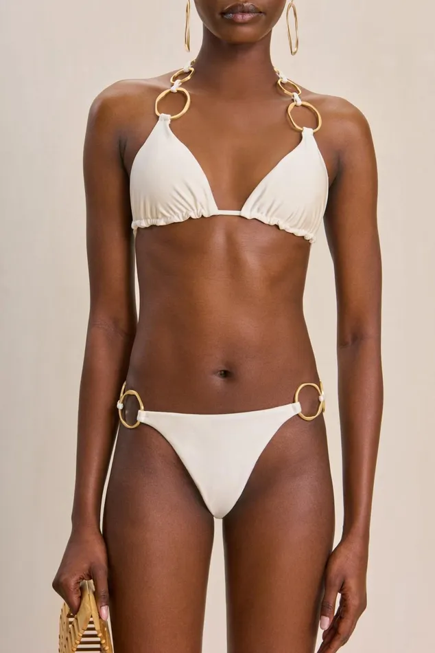 Cult Gaia Zoey Bikini Top Off White Women Bikinis Cult Gaia Zoey Bikini Top Off White Women Bikinis