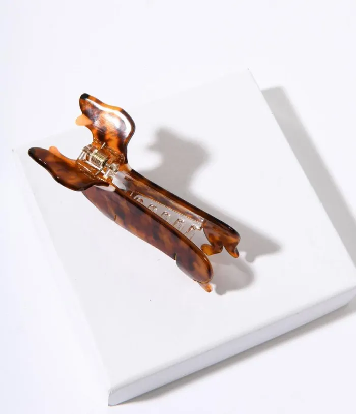 Dachshund Acrylic Hair Claw Accessories Unique Vintage Beauty