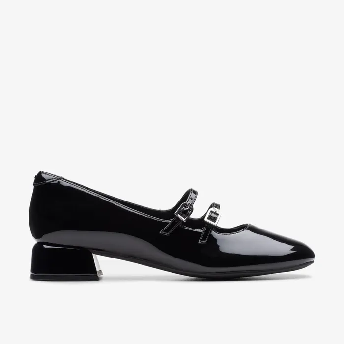 Daiss 30 Shine Black Patent Women Clarks Heels and Pumps