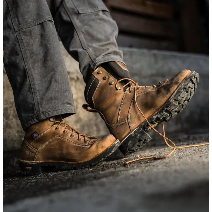 Danner Boots Quarry USA Distressed Brown Alloy Toe 8211 MenWomen