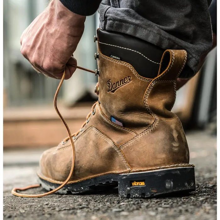 Danner Boots Quarry USA Distressed Brown Alloy Toe 8211 MenWomen