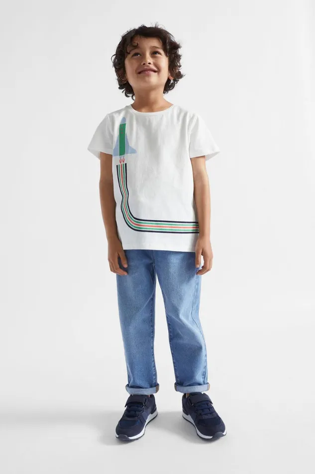 Denim and Jeans Boy Seed Heritage Rolled Cuff Jean Classic Blue