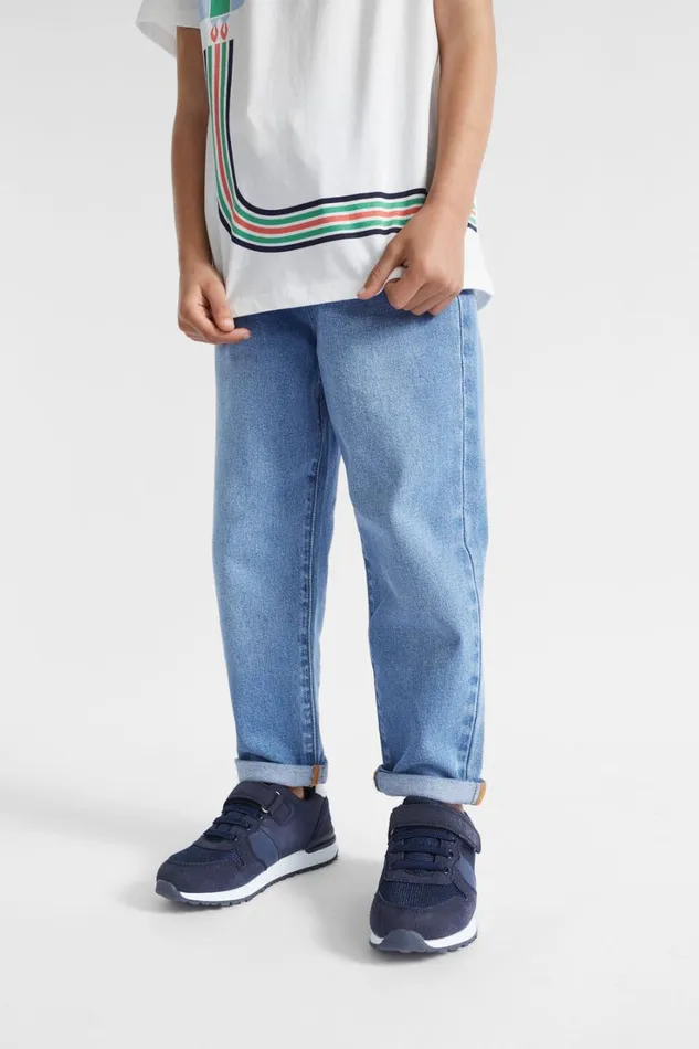 Denim and Jeans Boy Seed Heritage Rolled Cuff Jean Classic Blue