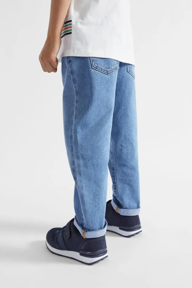 Denim and Jeans Boy Seed Heritage Rolled Cuff Jean Classic Blue