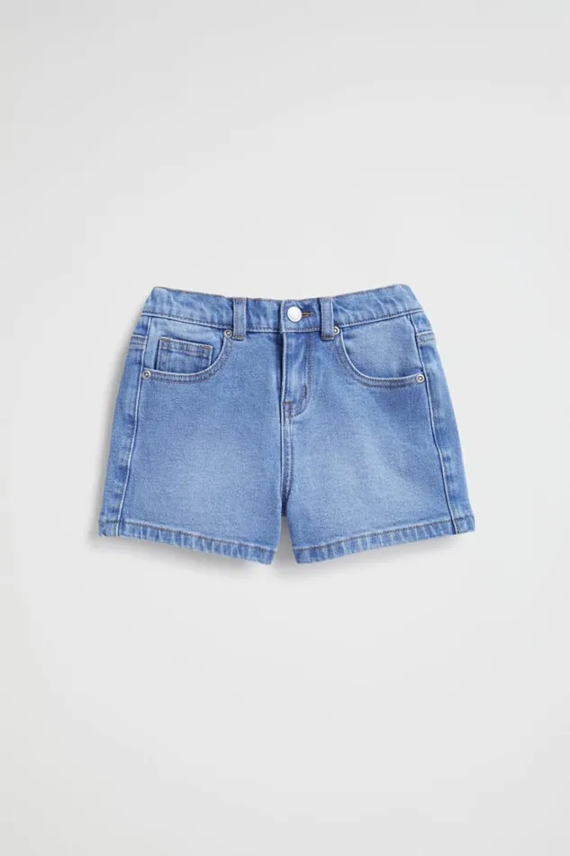 Denim and Jeans Girl Seed Heritage Denim Short Bright Blue Wash