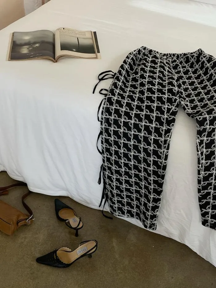 DenimPants Shop Lisa Says Gah Evelyn Bow Tie Pant