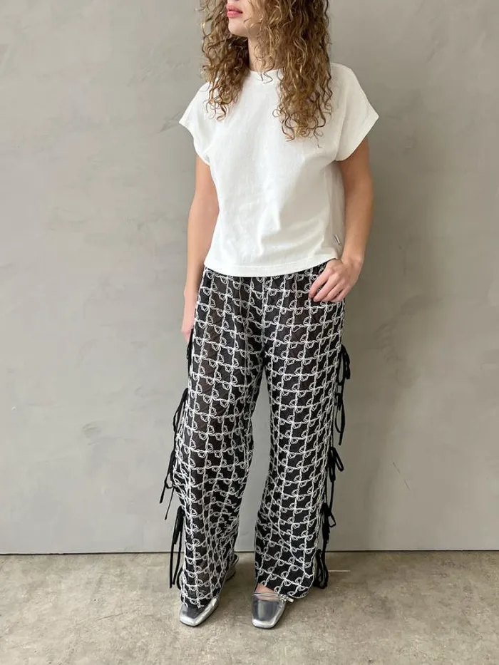 DenimPants Shop Lisa Says Gah Evelyn Bow Tie Pant
