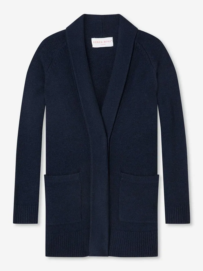 Derek Rose Cardigan Nina Cashmere Navy Women Cashmere Cardigans