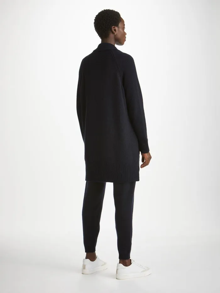 Derek Rose Cardigan Nina Cashmere Navy Women Cashmere Cardigans