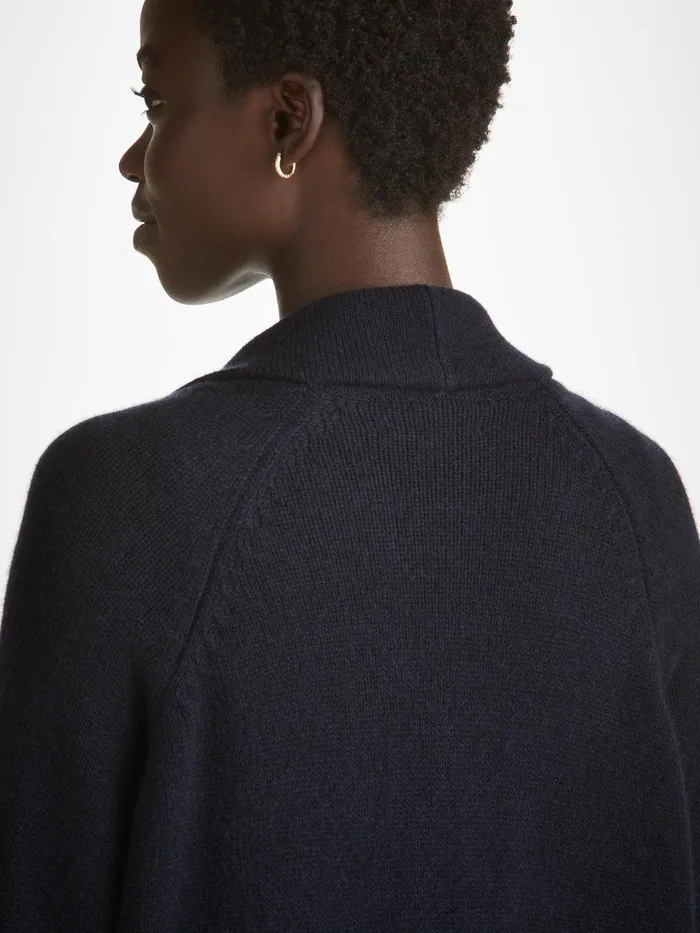 Derek Rose Cardigan Nina Cashmere Navy Women Cashmere Cardigans